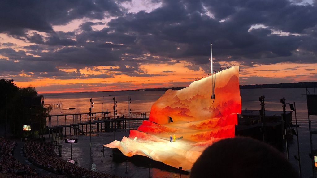 Bühne Sonnenuntergang