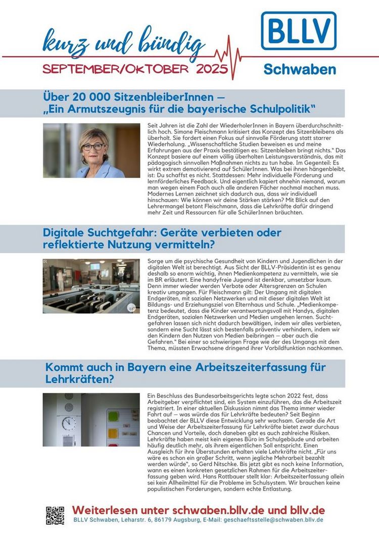 kurz & bündig September/Oktober